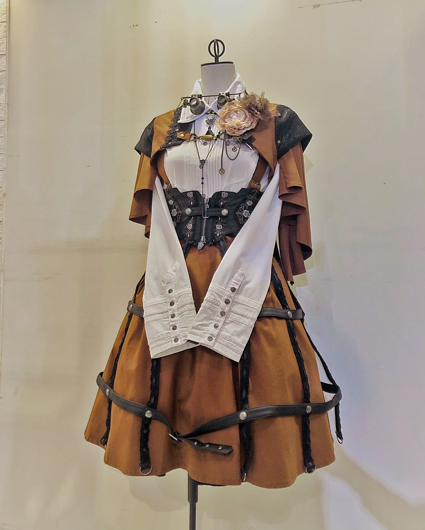 ozz☆ozz on☆スチームパンクスカート OZZ ON ONESTE croce オッズオン希少スチームパンクシリーズ4点