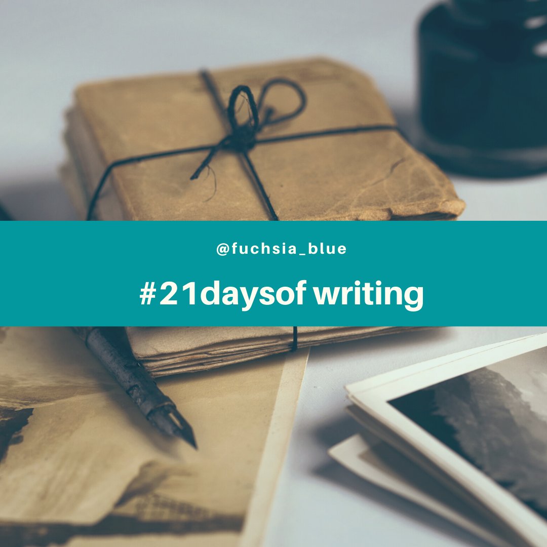 fuchsia_blue's tweet image. Resurrecting #21daysofwriting for 2020 - This time it's fiction.
I'm looking to crowdsource topics and titles - reply or DM me with ideas
x