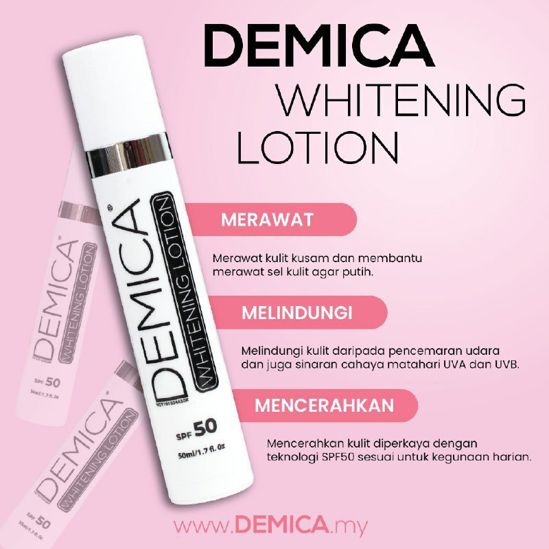 Utk info lanjut boleh terus je komen kat bawah okay👌 .

#DemicaWhiteningLotion #Demica #Demicantik #jomputih #lotionputih #lotionputihajaib #Lotionputihgebu #sayanakputih #putihcepat #putihsihat #tipsputih #nakputih #putihgebu #kulitputih #kulitcantik #kulitsihat #kulitlembut