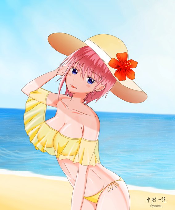 HikariさんがTwitterに投稿した中野一花(五等分の花嫁)のイラスト。