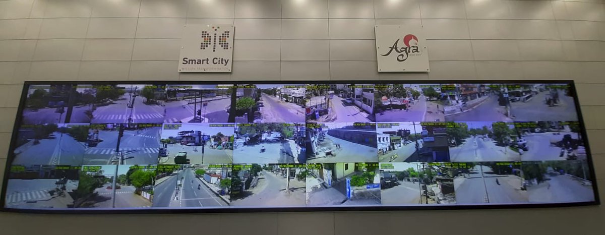 smartcityagra's tweet photo. A bird's eye view of Agra city participating in janta curfew captured from Integrated Command & Control Centre of Agra Smart City #SmartAgra #JantaCurfew @PrabhuNs_ @SmartCities_HUA @Secretary_MoHUA @RajeshK63514080 https://t.co/HLfa5c5Ry6