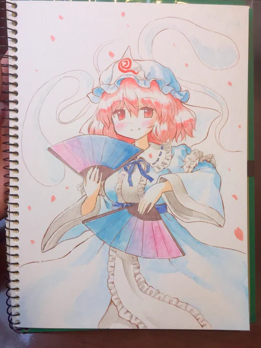 幽々子さま描いた! 