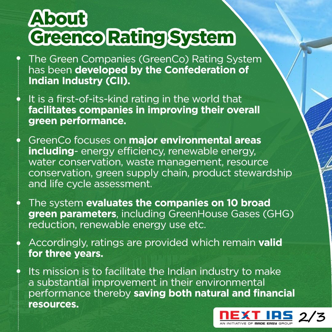 NEXTIAS_Delhi's tweet photo. According to the data provided by the Ministry of Railways, 42 Railway production units have implemented the Greenco Rating as of the year 2018.
#upsc #cse #civilservices #nextias #infographics #greencorating #greenco #railways #sundaymotivation #jantacurfew #CoronaChainScare https://t.co/33WQirO9Kx