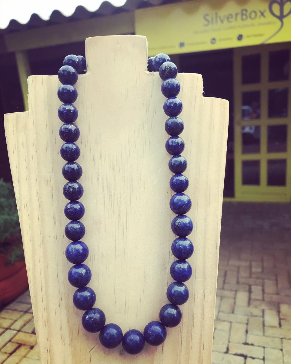 We are still open online & in Harare. New stocks include this lapis lazuli necklace,nice & simple. #harare #jeweleryshop