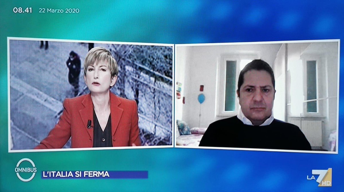 #Bentivogli a #omnibusla7 👉🏻 Fondamentale occuparsi con competenza di politica industriale. Cogliamo inoltre l’opportunità di impiegare la tecnologia nella lotta al #Covid_19 : geolocalizzazione, big data, #IA come afferma <a href="/AlfonsoFuggetta/">Alfonso Fuggetta</a> #22marzo