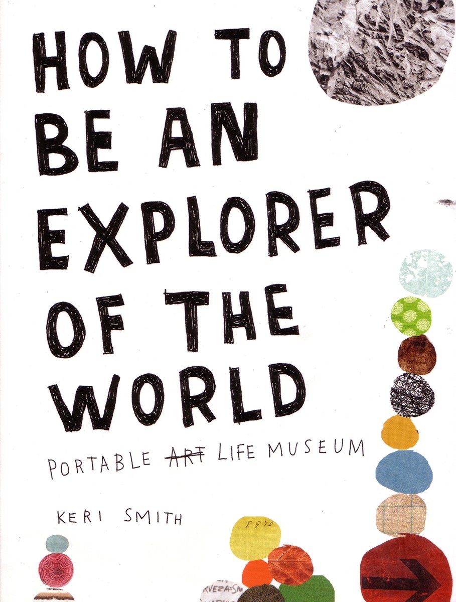 This book is wonderful, playful, a bit mad, and a perfect example of a travel-not-travel-yes-travel book: https://www.amazon.co.uk/gp/product/024195388X/Read this lowdown on it at  @brainpickings:  https://www.brainpickings.org/2012/08/24/how-to-be-an-explorer-of-the-world-keri-smith/It's about opening your eyes to what's around you - including at home.(7/)