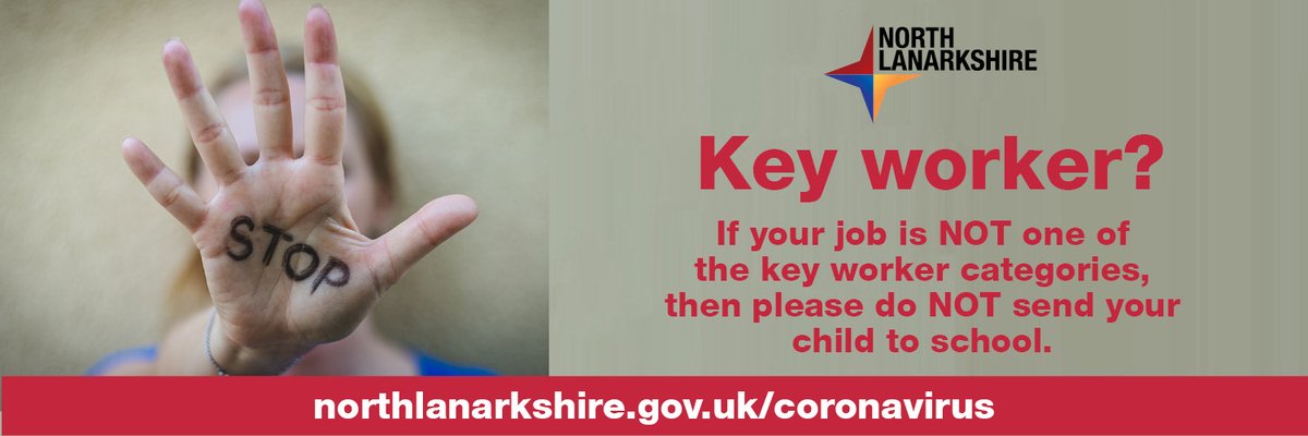 Schools only open to children of key workers to enable them to keep doing their essential roles. 
Only use school support if you need to. If you have a partner who is not a key worker, then please keep your child at home.

Key worker categories here: crowd.in/a1ELQZ