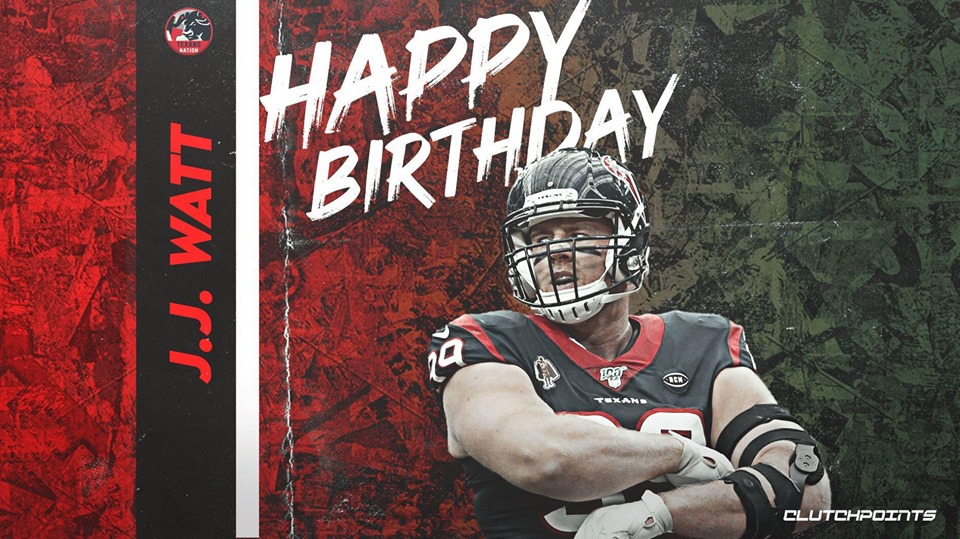 Join Texans Nation in wishing 5x Pro Bowler, and 3x DPOY, JJ Watt, a happy 31st birthday!    