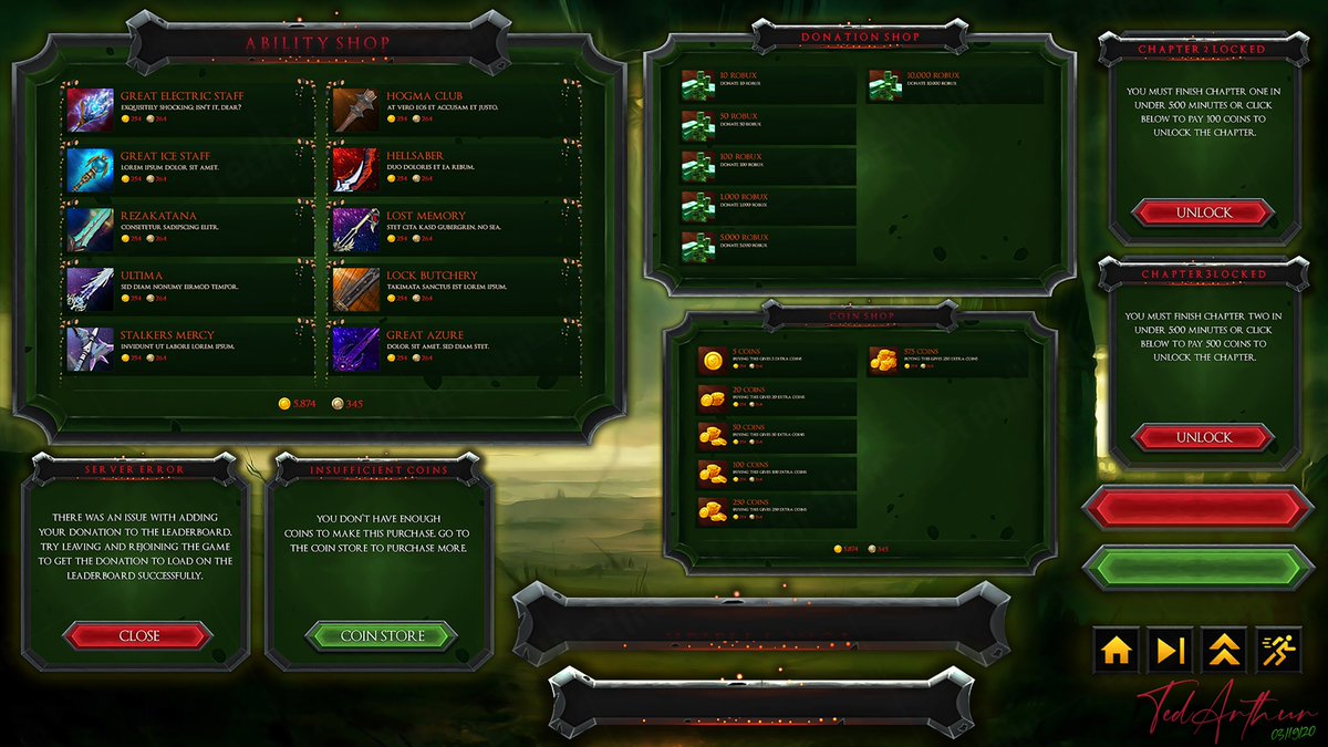 Ted Davis On Twitter Here Is A Set Of Game Interface That I