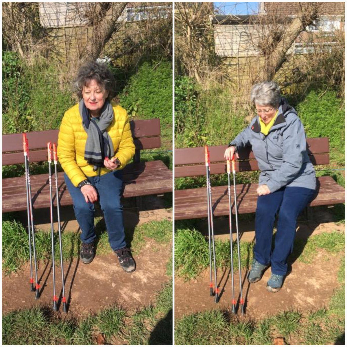 Pushing poles in King George V Playing Fields. Two of my clients sharing photos out with their poles 💚
#ExercisingOutdoors #NordicWalking #Day6 #nature #hope #Exeter #Walking #noticing #BritNW