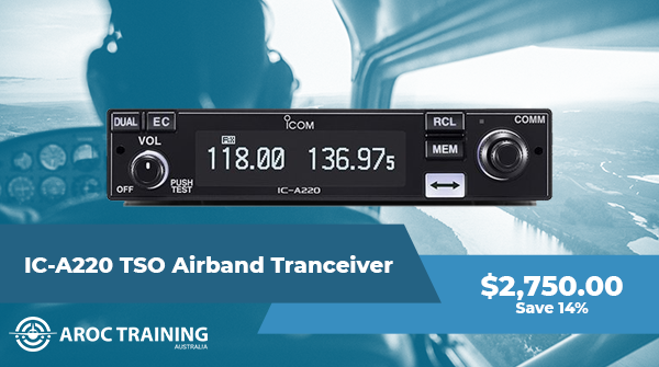 ArocTraining's tweet photo. The IC-A220 TSO is an innovative airband that's easier to install and see in more places. 

It’s currently on sale for $2,750, 😮 save $450! 🙌

To visit our AROC store, click >> https://t.co/EdGx2DIpBI 

#aroctraining #arocstore #casatraining #aeronauticaltraining https://t.co/fMSceRBrxL