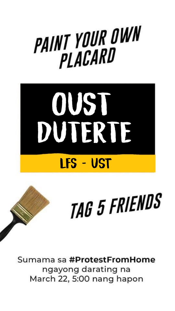 katbascon's tweet image. 🗣 FREE MASS TESTING NOW!
SERBISYO SA TAO, &apos;WAG GAWING NEGOSYO!
OUST DUTERTE! ✊🏼

#protestfromhome