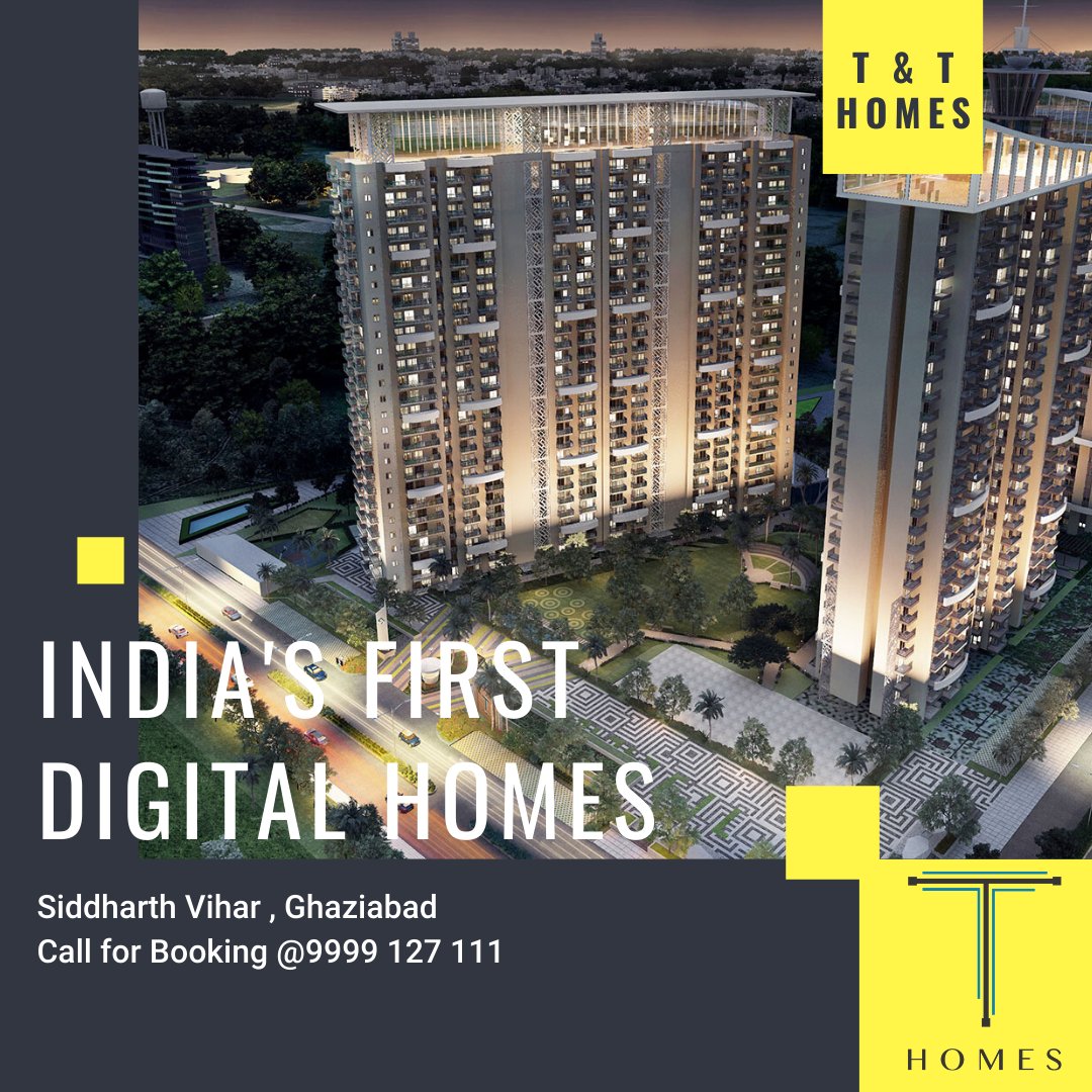 T&T Group launching T Homes India's 1st Digital Homes at Siddharth Vihar - NH24, Ghaziabad. Fully Automated Flats with all modern amenities

#digitalhomes #thomes #tandtgroup #digitalhousing #3BHK #luxuryhomes #luxuryhouses #luxuryrealtor #tthomes #siddharthvihar #ghaziabad