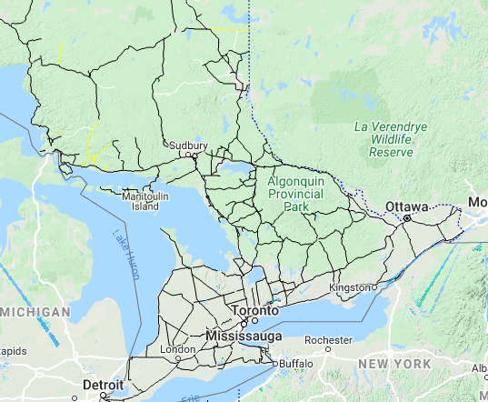 Ontario Road Conditions Map