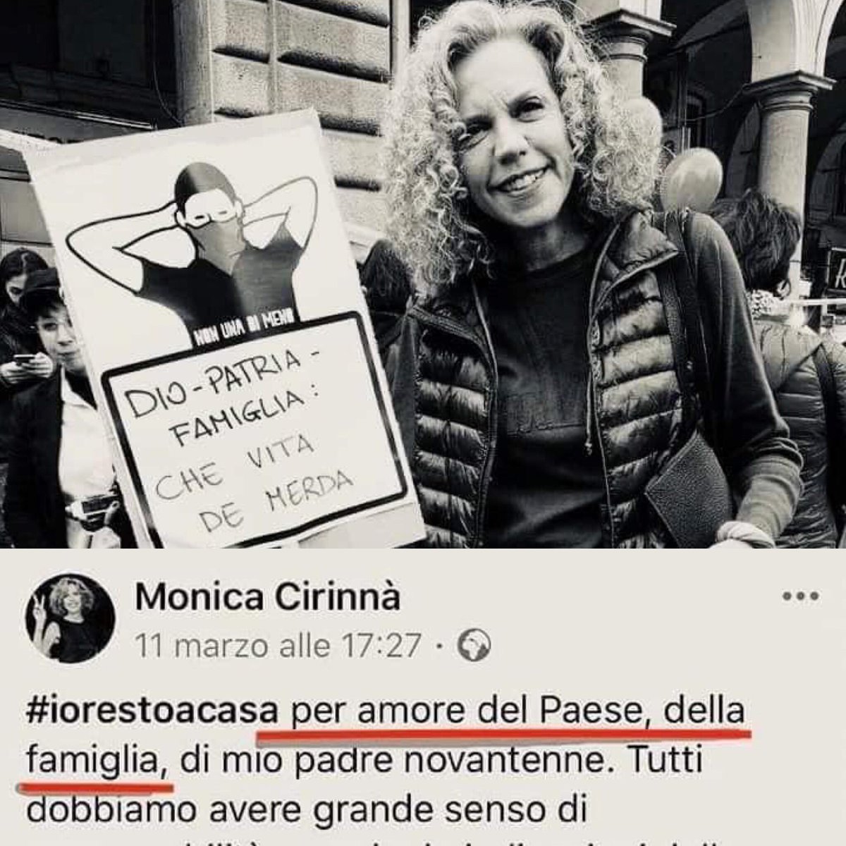Come si cambia eh, Monica, quando Dio chiama alla prova...