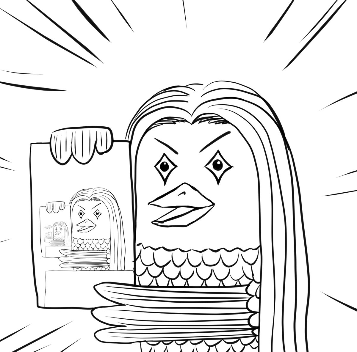 アマビエの姿を描いた絵を人々に早々に見せるアマビエの姿を描いた絵を人々に早々に見せるアマビエの姿を描いた絵を人々に早々に見せるアマビエの姿を描いた絵を人々に早々に見せるアマビエの姿を以下略 