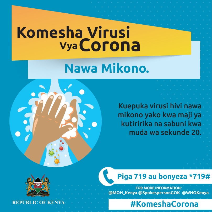 Preparedness and mitigation of the spread of COVID -19 remains a collective responsibility and it's all systems go across Kenyan establishments to reinforce the safety of both guests and the members of staff.For more information visit
health.go.ke/covid-19/
#COVID19KE