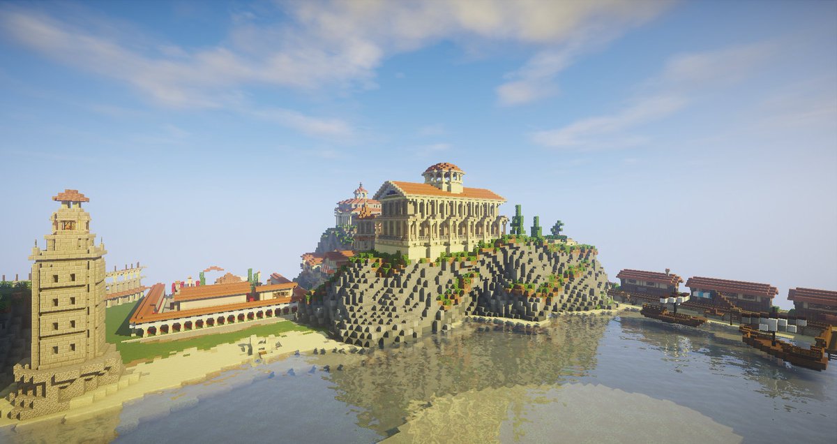 Dawn Of Time Twitterissa The Community Keep Being Creative On The Server Some Of Them Launched Themself In The Construction Of Notre Dame And A Greek City The Roman Empire Keep Expending
