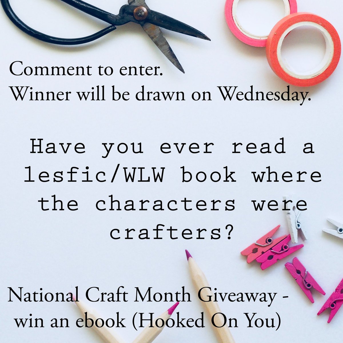 Have you ever read a lesfic/WLW book where the characters were crafters? 
#craftmonth #nationalcraftmonth #crochet #books #WLW #lesfic #lesbianromance #freebies #win #crafts #crafty #crafting