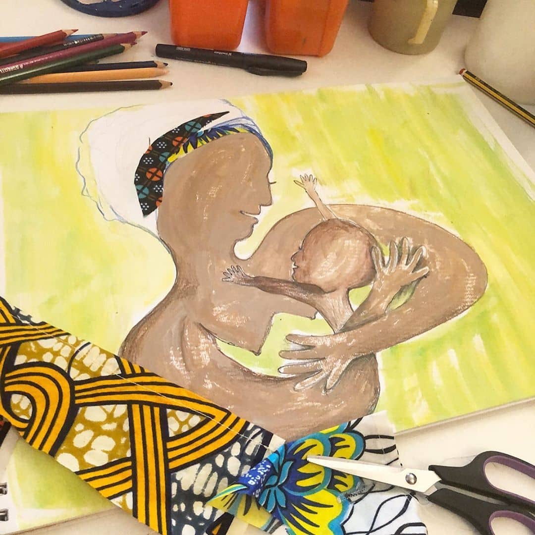 BoozeyBrushesNG's tweet photo. Mothers are not exempted from pure love! 💞
Beautiful illustration of mother and child love by  @laracookey 
So so so beautiful 💞

@laracookey "I have enjoyed my experiments inspired by thinking of the tenderness, the bond &amp; connection between a baby and it’s mother. https://t.co/3qF39tMMdC