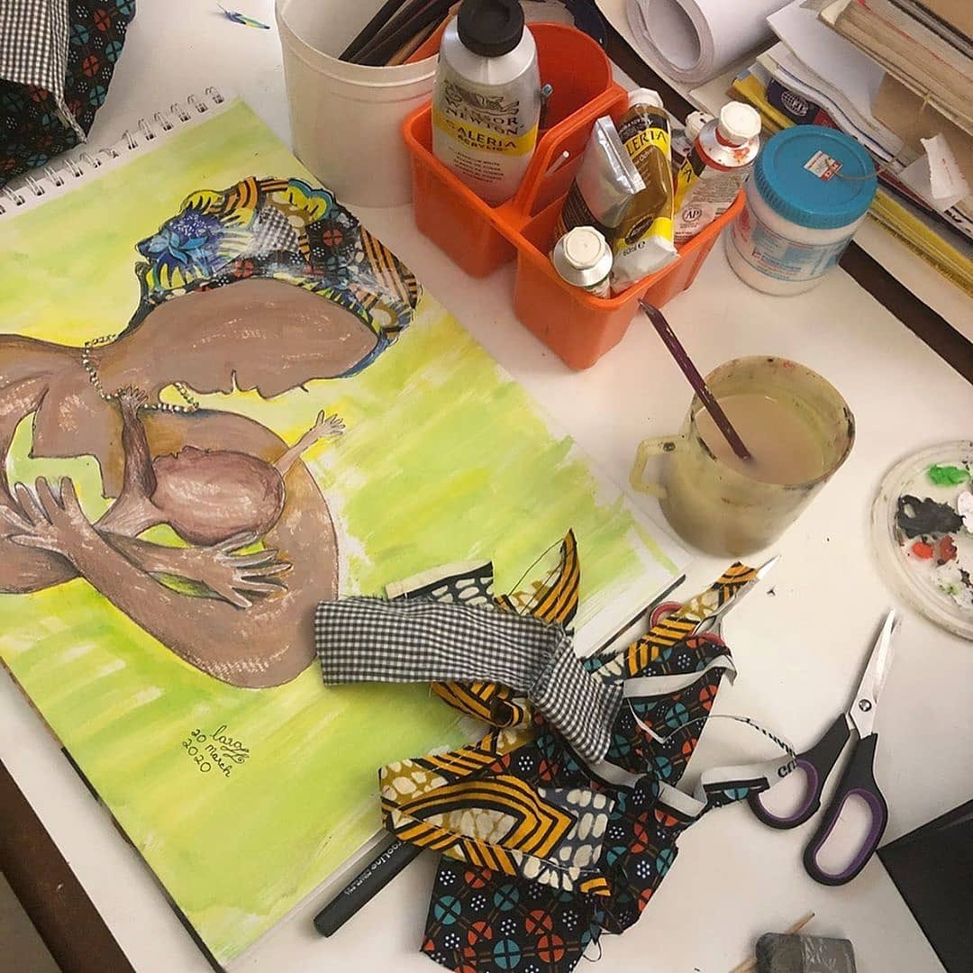 BoozeyBrushesNG's tweet photo. Mothers are not exempted from pure love! 💞
Beautiful illustration of mother and child love by  @laracookey 
So so so beautiful 💞

@laracookey "I have enjoyed my experiments inspired by thinking of the tenderness, the bond &amp; connection between a baby and it’s mother. https://t.co/3qF39tMMdC