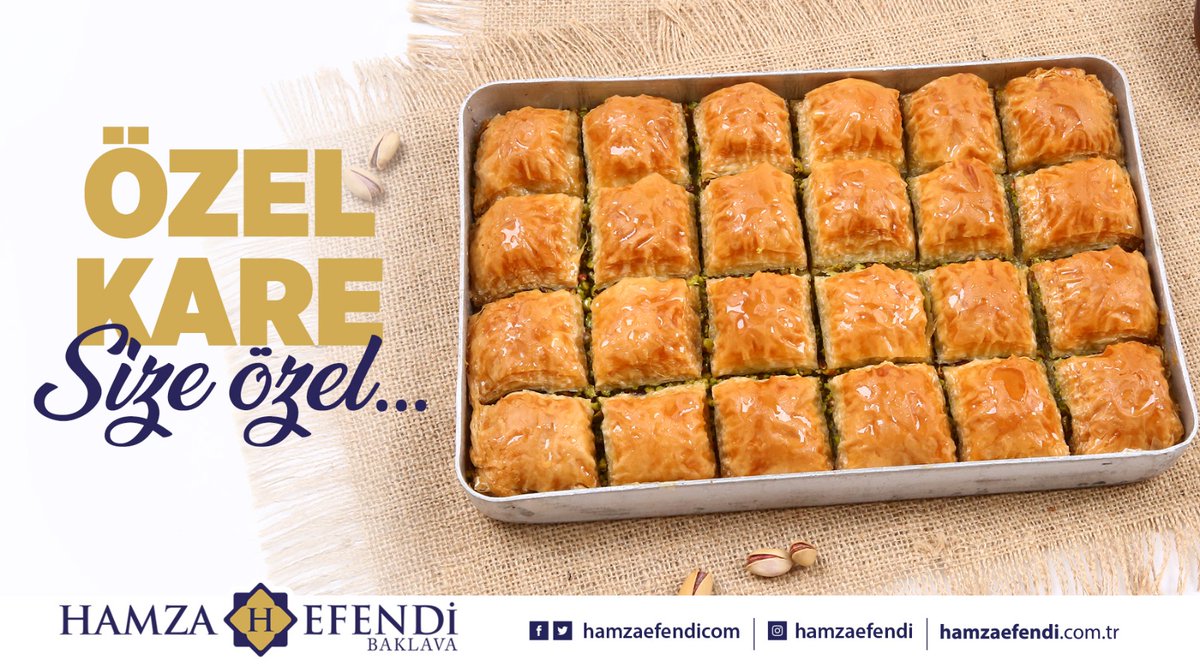 Size özel... #HamzaEfendi Özel Kare #Baklava "Tam Tadında..."

#İnternettenSipariş👇
🌐 hamzaefendi.com.tr