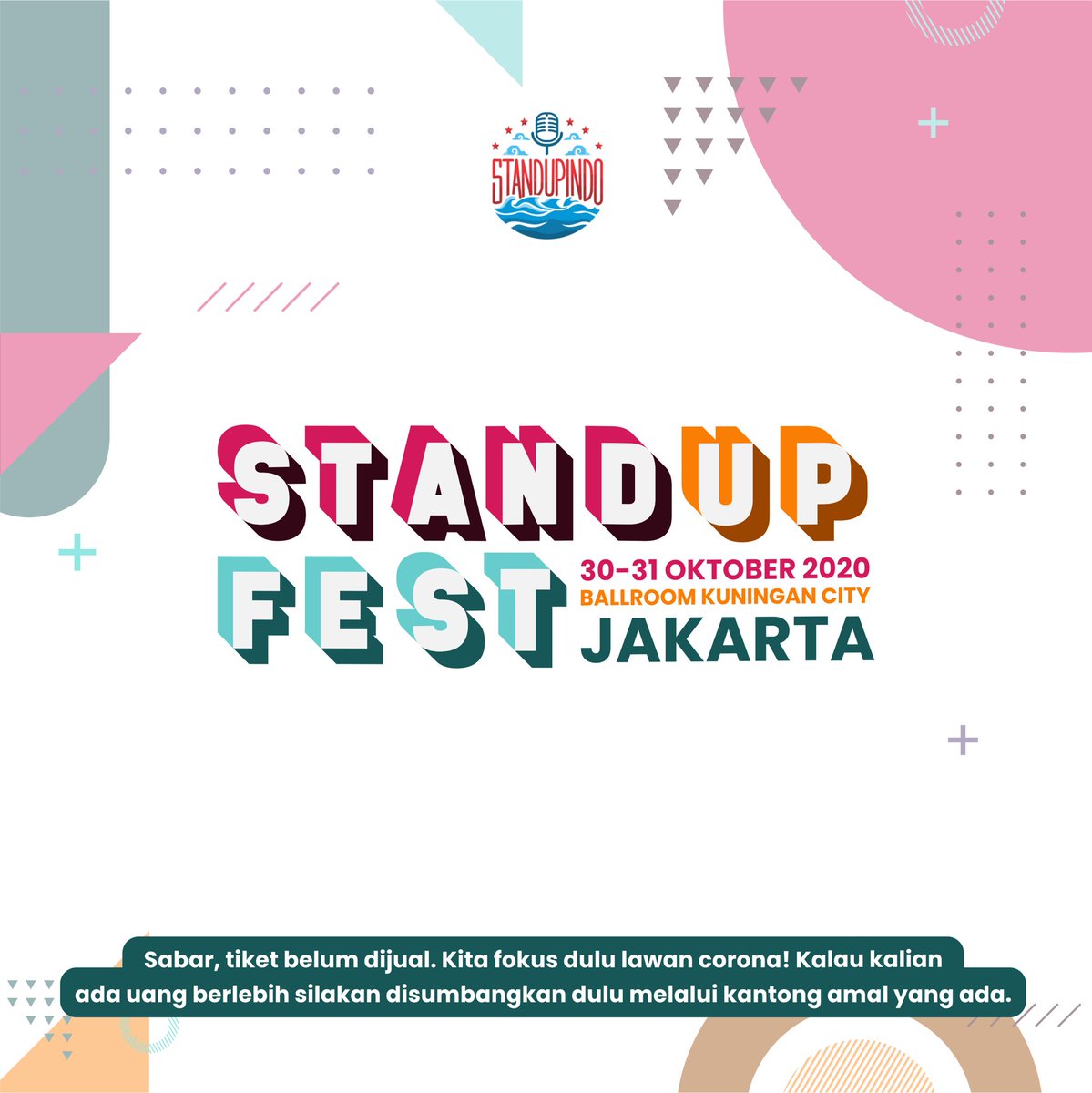 Setelah 5 tahun berlalu, kami hadir kembali, kali ini sendiri dan tidak akan ada di tv nasional manapun. 

Siap-siap #Standupfest2020