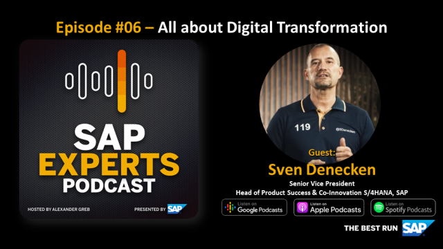 xavierdromagna's tweet photo. Digital Transformation is the main battlefield for enterprises who want to survive in the 21st century. Listen to @Sdenecken and Alexander Greb #SAPEXPERTSPODCAST Ep. 06: All about #DigitalTransformation. @SAPCloudERP https://t.co/BiTx7koBsk https://t.co/2qof4BTA62