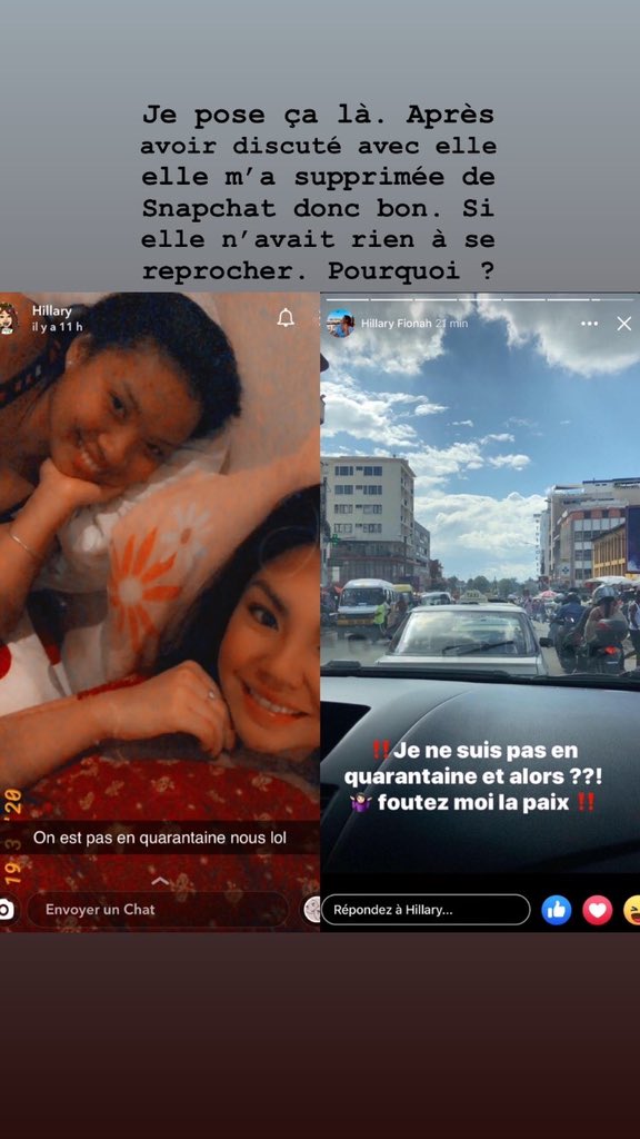 « Ct une blague ».  Faut peut être arrêter de prendre les gens pour des cons ? Quand je lui ai demandé pourquoi elle n’était pas en quarantaine elle a répondu « On est venu me chercher avec des protocoles ». 
Super preuve d’altruisme non ?