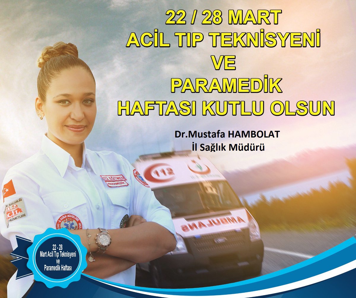 hataysm's tweet photo. 7/24 Büyük bir özveriyle hizmet eden Acil Tıp Teknisyenleri ve Teknikerlerimizin 22-28 Mart ‘Acil Tıp Teknisyenleri ve Teknikerleri Haftası’nı kutlar,emeklerinden dolayı teşekkür eder,çalışmalarında başarılar dilerim.
Dr.Mustafa HAMBOLAT
İl Sağlık Müdürü
@saglikbakanligi https://t.co/wBqlOmnkTP