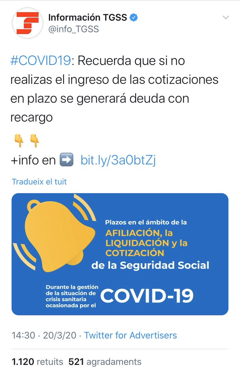 1. El govern de dretes del Regne Unit congela el pagament de l’IVA i eximeix temporalment de pagar impostos els autònoms.

2. El govern mega-progre espanyol recorda als autònoms que si no paguen puntualment les cotitzacions socials els fotran recàrrec. Que què es pensen, home.