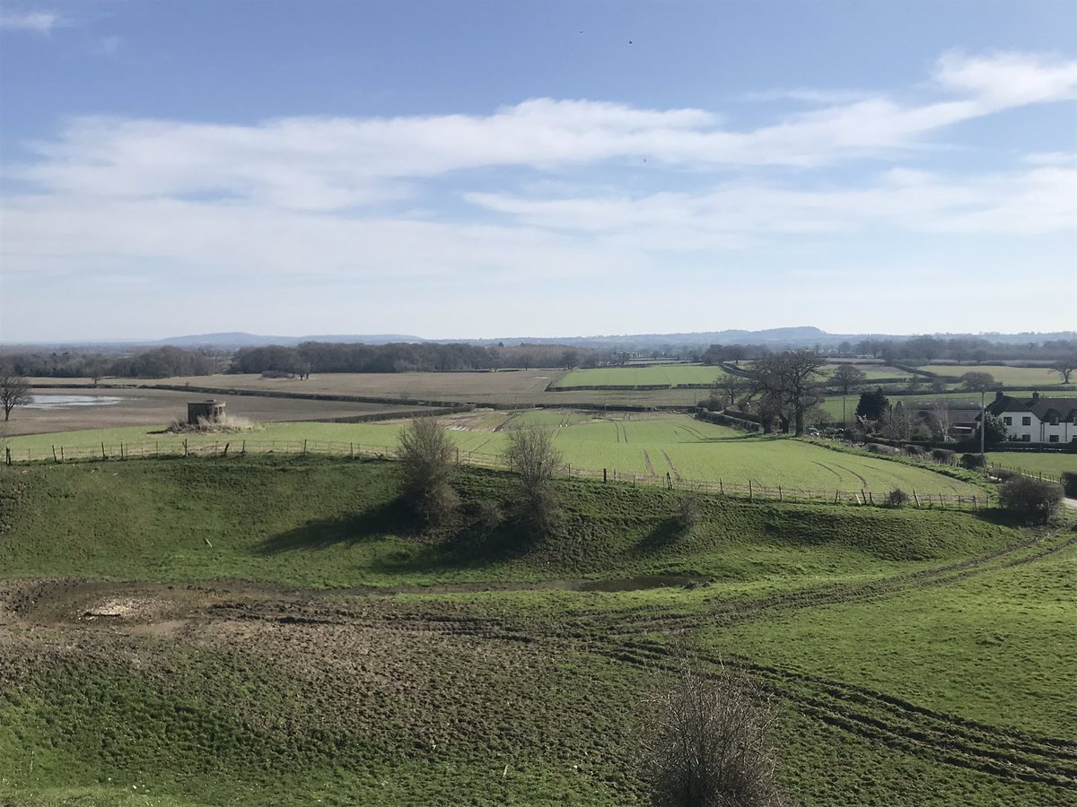 The best companion - nature. Stunning view from Petton of my favourite #Shropshire places - Grinshill and Hawkstone <a href="/hawkstonegolf/">Hawkstone Park Golf Club</a> #countryside #walking