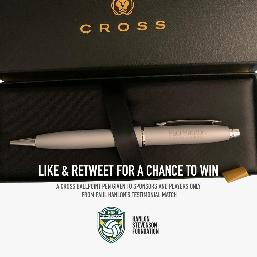 It's competition time! 

We're targeting 1000 followers, so we thought we'd give away this limited edition Paul Hanlon Testimonial pen which was given to sponsors and players from the testimonial match.

Simply like &amp; retweet to enter!