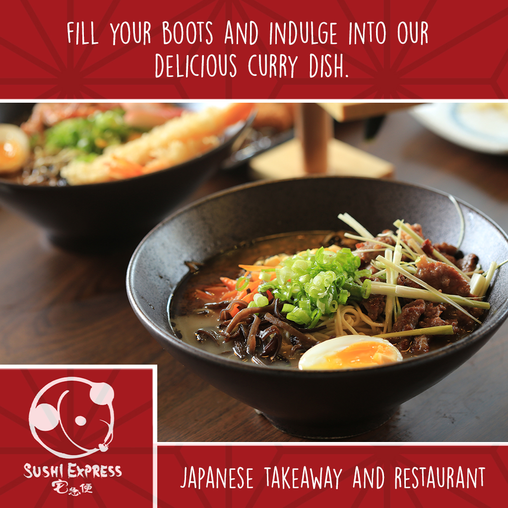 Hungover? Come to Sushi Express this Sunday to eat away your hangover with a piping hot Katsu Curry Don. Coming with a choice of either chicken or pork, fill your boots with our delicious curry dishes and start to feel alive once more. ow.ly/4zui30qquy3