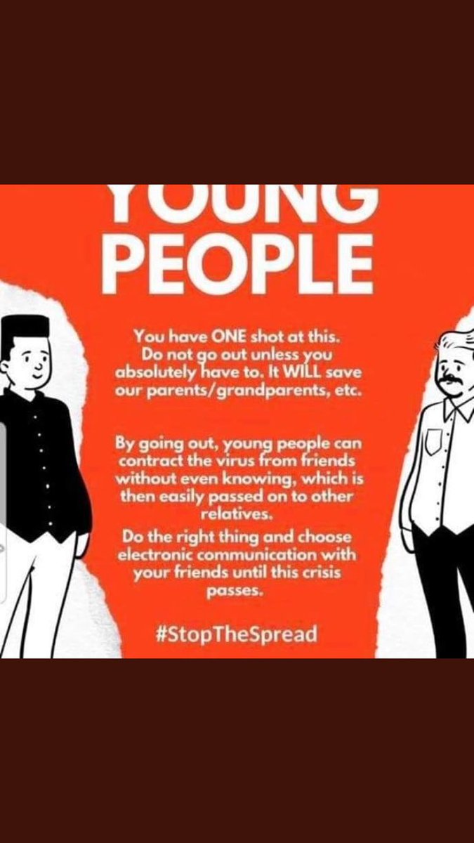 For all the young people in the parish please read this and adhere to it - it won’t be forever