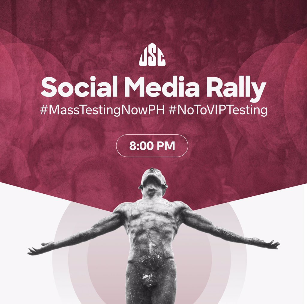 USCUPDiliman's tweet photo. #MassTestingNowPH #NoToVIPTesting

Nakatakda bukas ang isang special session sa kongreso upang mapagusapan ang pagbibigay ng emergency powers sa pangulo at ang budget para sa mga aksyon kontra COVID-19. https://t.co/uBoOFsfog0