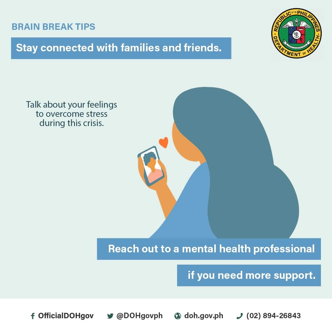 DOHgovph's tweet photo. It's okay not to be okay.  Feeling sad or anxious is normal during a health emergency or crisis.

Do you need a health professional to talk to? Call the National Center for Mental Health hotlines: 0917-899-USAP (8727) or  989-USAP (8727) https://t.co/tAfm1Hvvw7