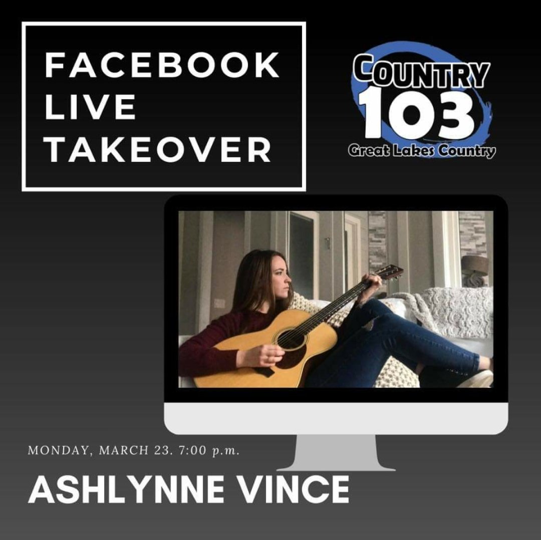 As we are all trying to get used to a temporary new way of life, alot of our entertainment has gone online ... please join me and <a href="/GLCountry103/">Country103</a> on Monday at 7pm for a live-social-distance-show!