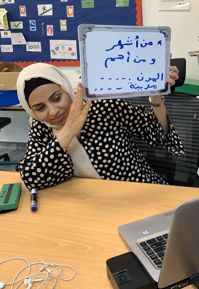 JCD_Arabic's tweet photo. Who said we can’t use the white board during #JCdistancelearning ?!!! https://t.co/xh92iVnmfG