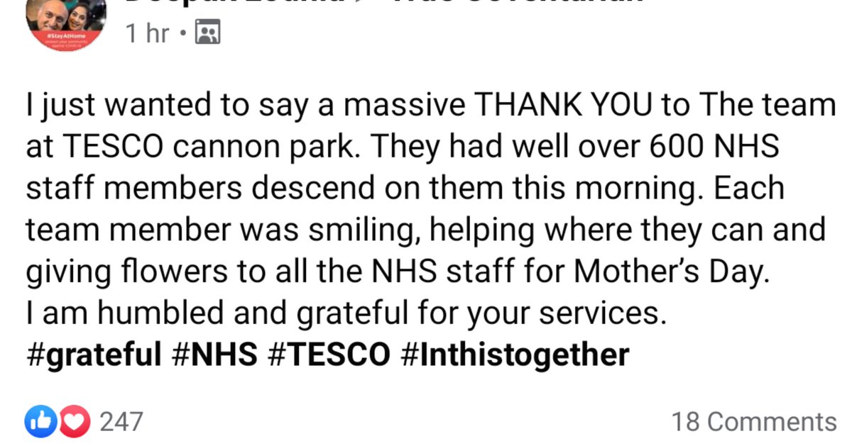 My local <a href="/Tesco/">Tesco</a>  #NHS #tesco #stillbeingkind #positivenews