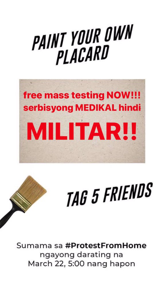 cheesecakeula's tweet image. #FreeMassTestingNOWPH  
#FreeMassTestingNOWPH 
#FreeMassTestingNOWPH

#ProtestFromHome 

@krisselogram @lloydidong @isabellejoey @hypotinenus @francineanyaa