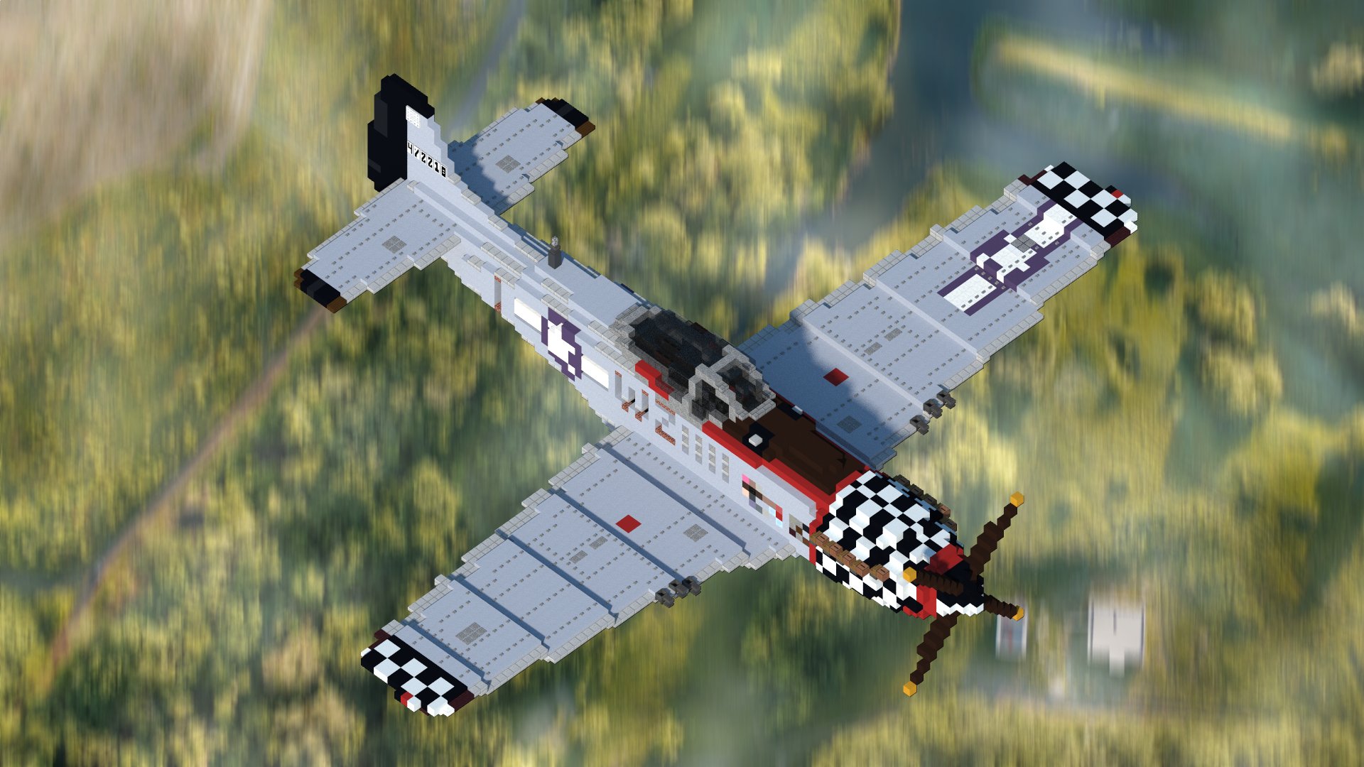 Minecraftrepro On Twitter: It Has Been A Long Time Since I Built A Plane,  So I Decided To Build A P51-D, My First American Plane In My Collection.  Also, I Couldn't Resist