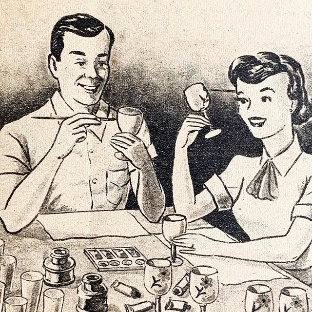 printedbeforeme's tweet photo. HOBBY. Año XIX. Número 222. Febrero 1955. Buenos Aires (República Argentina)

Regal de @rubenalcaraz 
#1955 #50s #illustracio #illustration #ilustracion #vintage #parella #pareja #couple #manualitats #manualidades #crafts https://t.co/jFbyKMhGaC