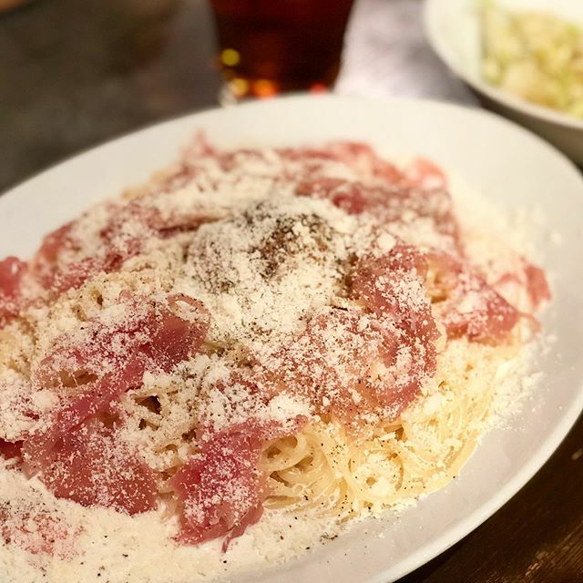 日曜日のカーボンオープンしてます✨

これからの季節にピッタリな冷やしカルボナーラ😋🍝 是非食べに来てください⭐️ #carbon_tokyo
#隠れ家バー