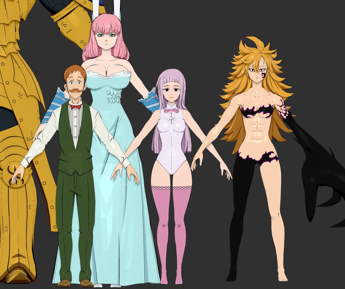 تويتر Tgsmurf على تويتر Holy Damn Nerobasta Is Tall As Hell More Than I Expected I Got My Hands On The 3d Models Of Seven Deadly Sins Grand Cross And Compared