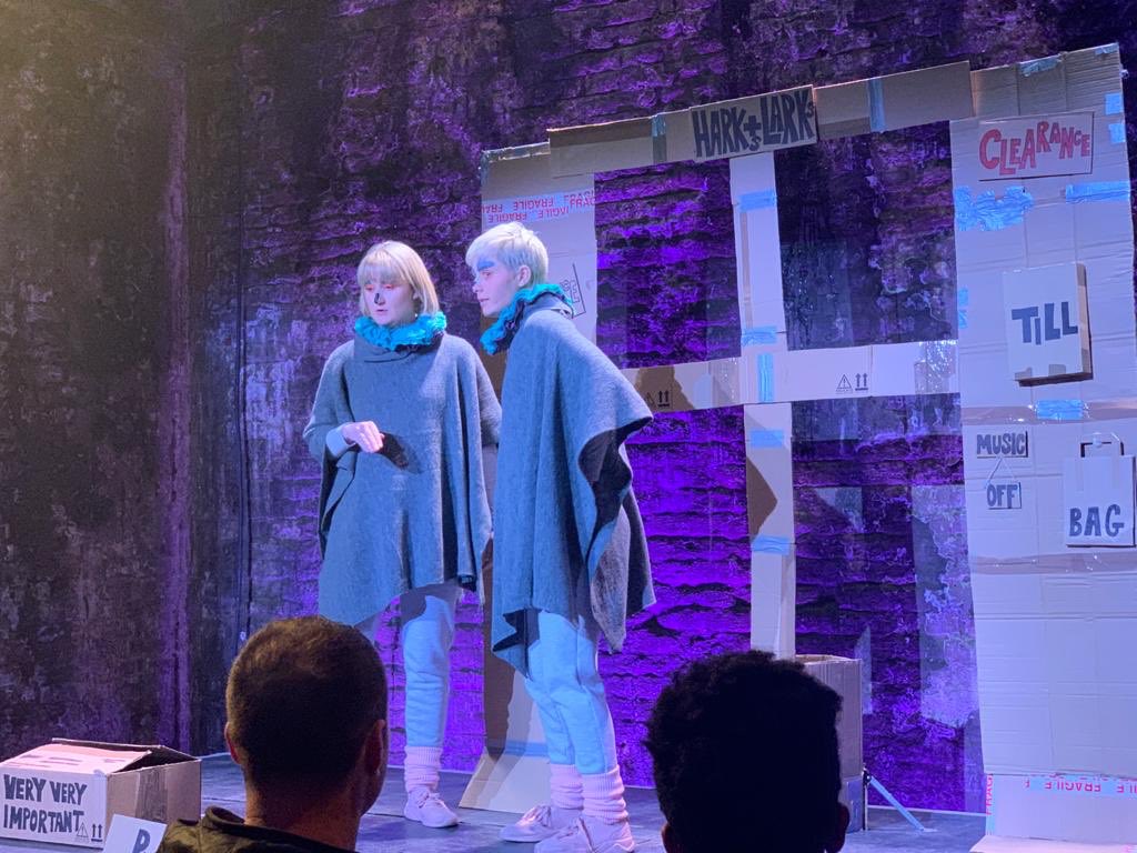 This time last week we were prepping for our final show at @VAULTFestival and what a performance it was 🥳 we flew on down and educated our fellow pigeons 🐦🐦 Here is a snap of Prue and Priscilla squawking #ProtectTheHumansAtAllCosts #VAULTFestival2020 #comedy #theatre