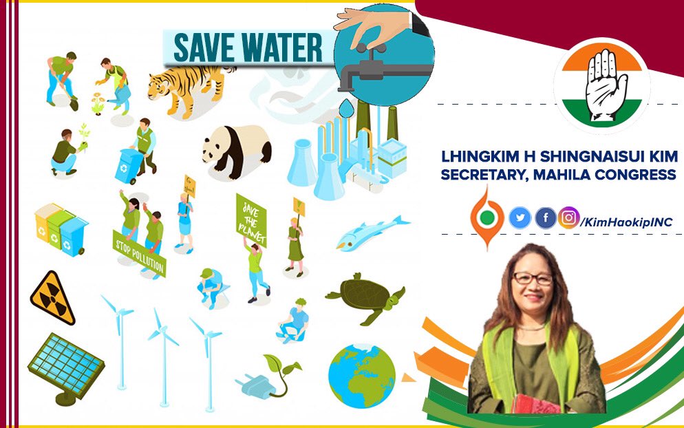 KimHaokipINC's tweet photo. Water is the lifeline of our existence. 

Even as we fight the corona virus by washing hands, let us pledge not to waste water. 

#WorldWaterDay2020 https://t.co/jf7Uk6svir