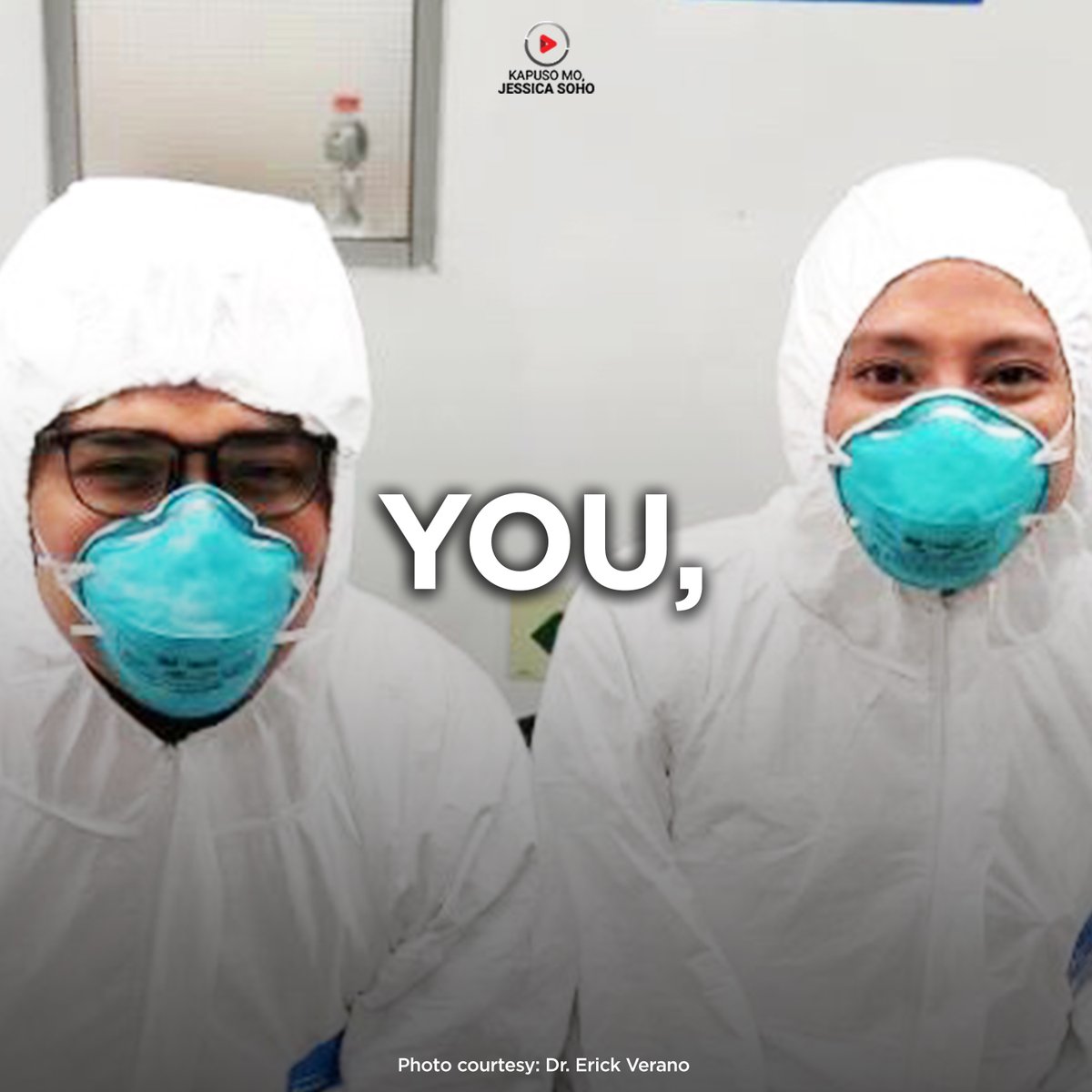 KM_Jessica_Soho's tweet photo. Sa lahat ng ating frontliners kontra COVID-19, maraming salamat po! #KMJS15 https://t.co/XQKmaAIMaW