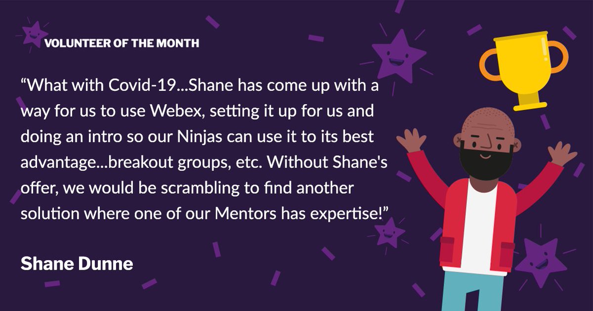 CoderDojo's tweet image. Is there a volunteer at your Dojo this month who has organised online sessions, or thought of creative ways to connect?
Show them how appreciated they are by nominating them for Volunteer of the Month 💜
#CoderDojoVolunteer
coderdojo.com/2020/01/10/lau…