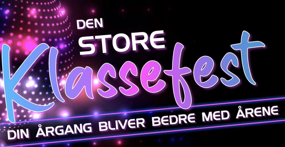 klassefest's tweet photo. Hvem var det lige du gik i klasse med ? Mon det snart er tid til at finde konfirmations billedet frem og støve de gamle kærestebreve af. Soon in your neighbourhood. https://t.co/kbOkcqYYCn